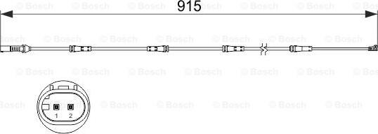 BOSCH 1987473509 - Προειδοπ. επαφή, φθορά υλικού τριβής των φρένων asparts.gr
