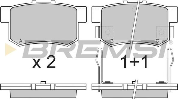 Bremsi BP2483 - Σετ τακάκια, δισκόφρενα asparts.gr