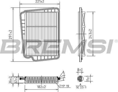 Bremsi FA1621 - Φίλτρο αέρα asparts.gr