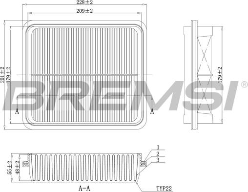 Bremsi FA1146 - Φίλτρο αέρα asparts.gr