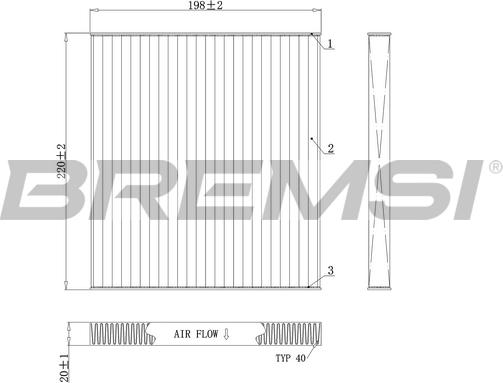 Bremsi FC0498 - Φίλτρο, αέρας εσωτερικού χώρου asparts.gr