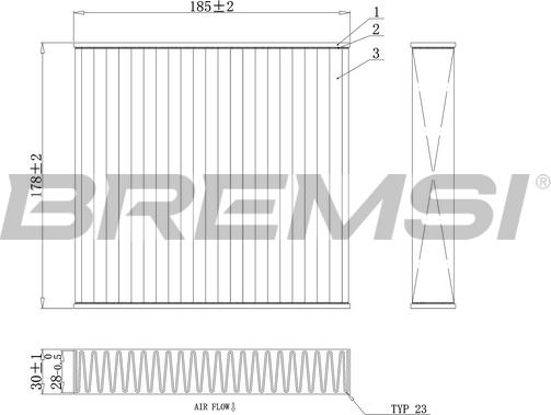 Bremsi FC0427A - Φίλτρο, αέρας εσωτερικού χώρου asparts.gr