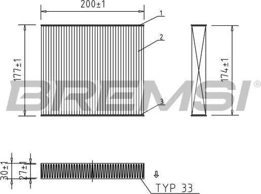 Bremsi FC0167 - Φίλτρο, αέρας εσωτερικού χώρου asparts.gr