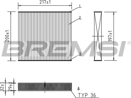 Bremsi FC0874 - Φίλτρο, αέρας εσωτερικού χώρου asparts.gr