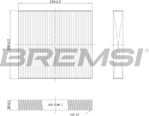 Bremsi FC1341C - Φίλτρο, αέρας εσωτερικού χώρου asparts.gr