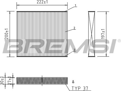 Bremsi FC1336 - Φίλτρο, αέρας εσωτερικού χώρου asparts.gr