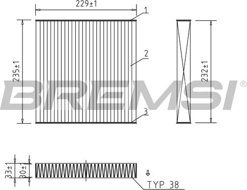 Bremsi FC1325 - Φίλτρο, αέρας εσωτερικού χώρου asparts.gr