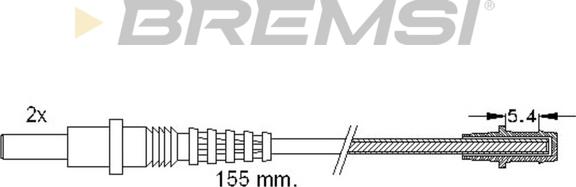 Bremsi WI0633 - Προειδοπ. επαφή, φθορά υλικού τριβής των φρένων asparts.gr