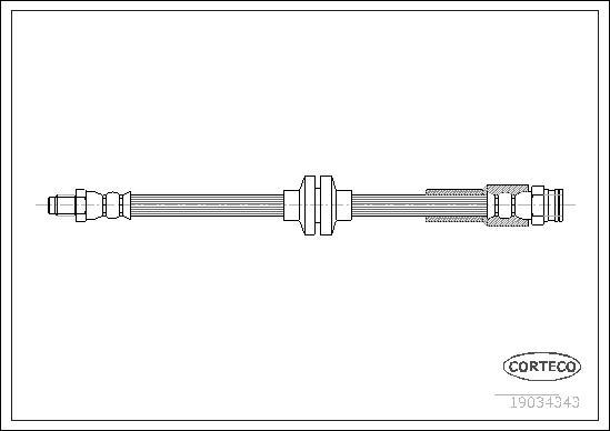 Corteco 19034343 - Ελαστικός σωλήνας φρένων asparts.gr