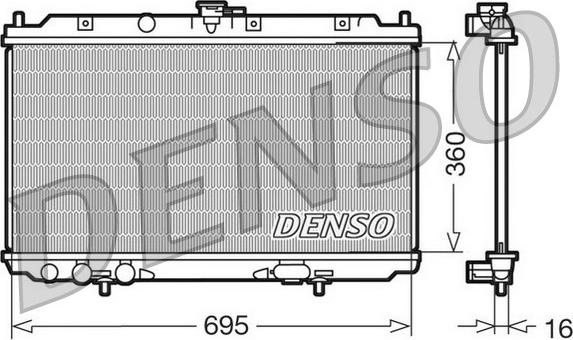Denso DRM46012 - Ψυγείο, ψύξη κινητήρα asparts.gr