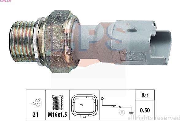 EPS 1.800.130 - Αισθητήρας, πίεση λαδιού asparts.gr