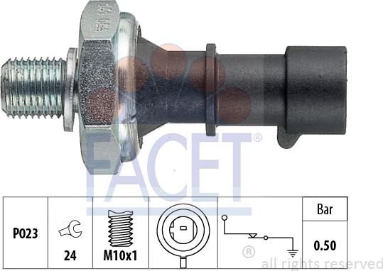 FACET 7.0141 - Αισθητήρας, πίεση λαδιού asparts.gr