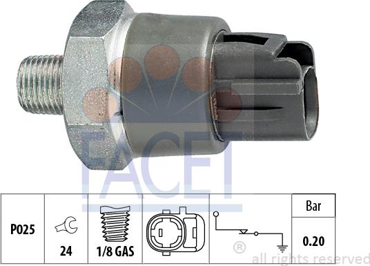 FACET 70114 - Αισθητήρας, πίεση λαδιού asparts.gr