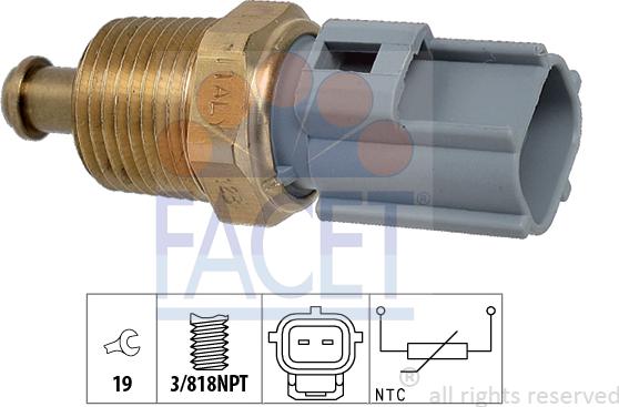 FACET 7.3363 - Αισθητήρας, θερμοκρασία λαδιού asparts.gr