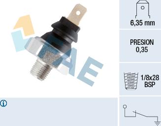 FAE 11610 - Αισθητήρας, πίεση λαδιού asparts.gr