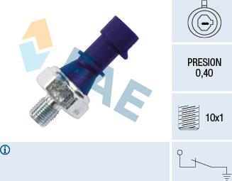 FAE 12439 - Αισθητήρας, πίεση λαδιού asparts.gr