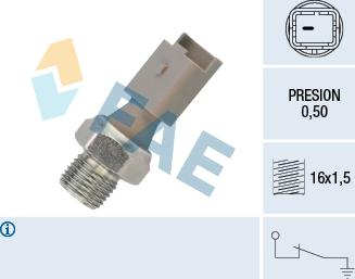 FAE 12640 - Αισθητήρας, πίεση λαδιού asparts.gr