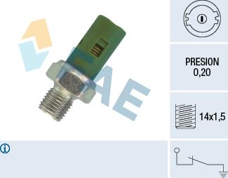 FAE 12630 - Αισθητήρας, πίεση λαδιού asparts.gr