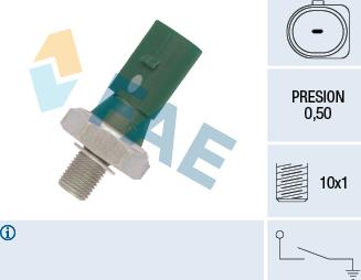FAE 12881 - Αισθητήρας, πίεση λαδιού asparts.gr