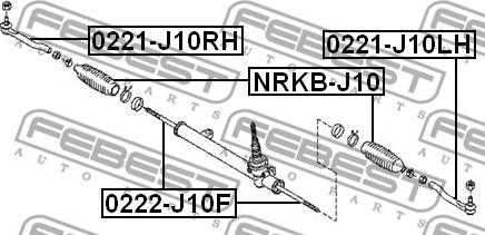 Febest 0221-J10RH - Ακρόμπαρο asparts.gr