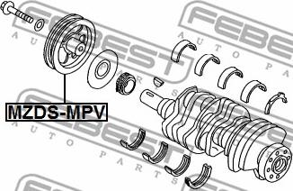 Febest MZDS-MPV - Τροχαλία ιμάντα, στροφαλοφόρος άξονας asparts.gr
