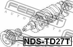Febest NDS-TD27T - Τροχαλία ιμάντα, στροφαλοφόρος άξονας asparts.gr