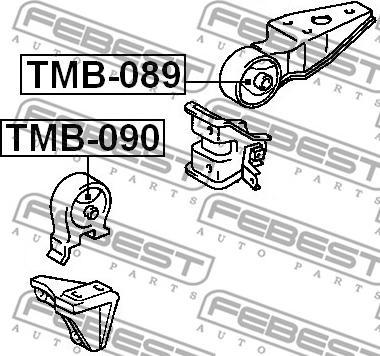 Febest TMB-089 - Έδραση, κινητήρας asparts.gr