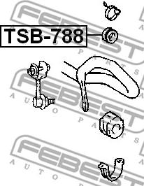 Febest TSB-788 - Έδραση, διαμήκης δοκός άξονα asparts.gr