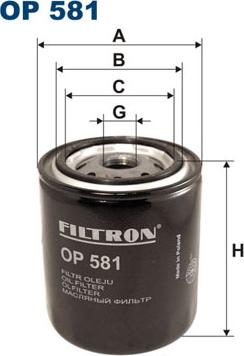 Filtron OP581 - Φίλτρο λαδιού asparts.gr