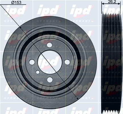 IPD 15-7409 - Τροχαλία ιμάντα, στροφαλοφόρος άξονας asparts.gr