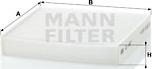 Mann-Filter CU 1827 - Φίλτρο, αέρας εσωτερικού χώρου asparts.gr