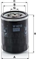 Mann-Filter W 6019 - Φίλτρο λαδιού asparts.gr