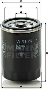 Mann-Filter W 610/4 - Φίλτρο λαδιού asparts.gr