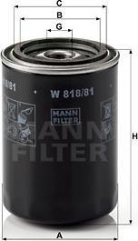 Mann-Filter W 818/81 - Φίλτρο λαδιού asparts.gr