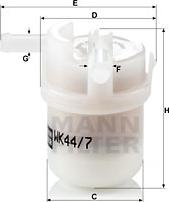 Mann-Filter WK 44/7 - Φίλτρο καυσίμου asparts.gr