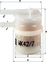 Mann-Filter WK 42/7 - Φίλτρο καυσίμου asparts.gr