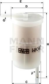 Mann-Filter WK 47 - Φίλτρο καυσίμου asparts.gr