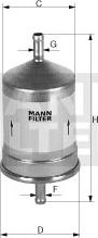 Mann-Filter WK 66/1 - Φίλτρο καυσίμου asparts.gr