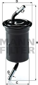 Mann-Filter WK 614/9 - Φίλτρο καυσίμου asparts.gr