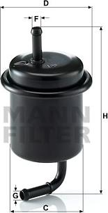 Mann-Filter WK 614/47 - Φίλτρο καυσίμου asparts.gr