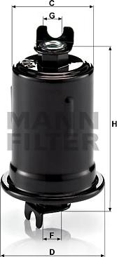 Mann-Filter WK 614/8 - Φίλτρο καυσίμου asparts.gr