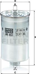Mann-Filter WK-853 - Φίλτρο καυσίμου asparts.gr