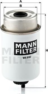 Mann-Filter WK-8107 - Φίλτρο καυσίμου asparts.gr