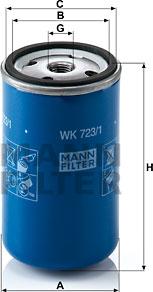 Mann-Filter WK 723/1 - Φίλτρο καυσίμου asparts.gr