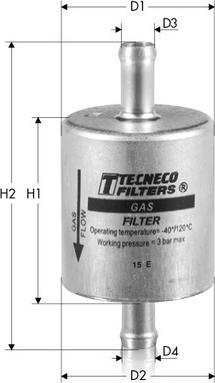 Tecneco Filters GAS2 - Φίλτρο καυσίμου asparts.gr