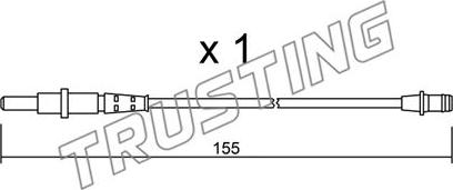 Trusting SU.163 - Προειδοπ. επαφή, φθορά υλικού τριβής των φρένων asparts.gr