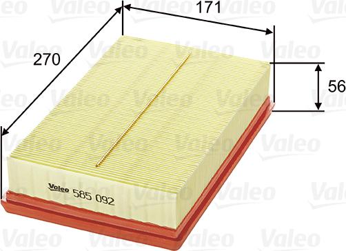 Valeo 585092 - Φίλτρο αέρα asparts.gr