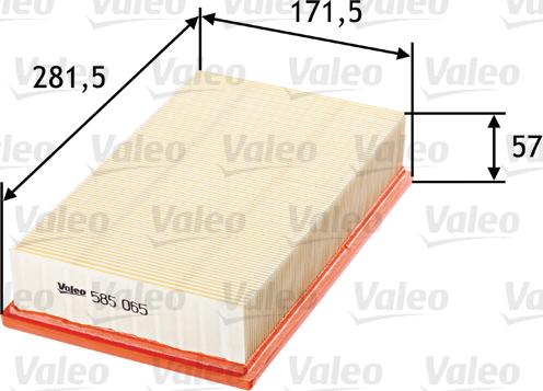 Valeo 585065 - Φίλτρο αέρα asparts.gr