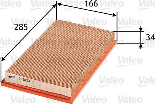 Valeo 585020 - Φίλτρο αέρα asparts.gr