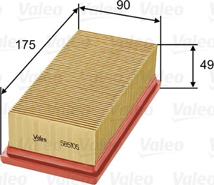 Valeo 585105 - Φίλτρο αέρα asparts.gr